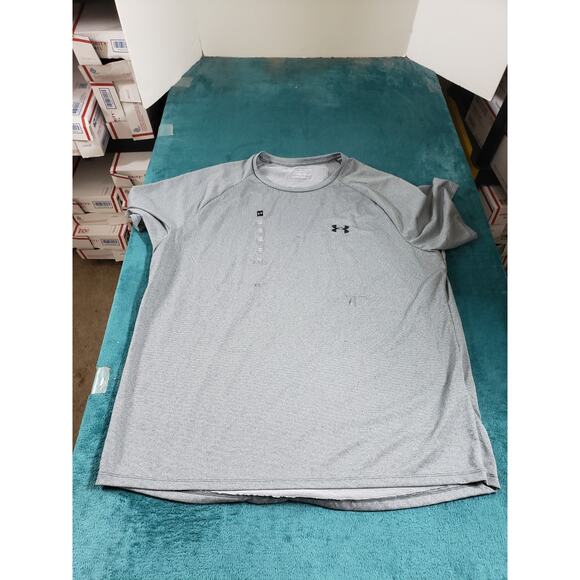 Under Armour Shirt Size Extra Large Mens Gray Short Sleeve Tech Tee NWD - Picture 1 of 12